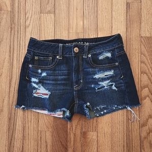 American Eagle Shorts, Size 2, Dark Denim